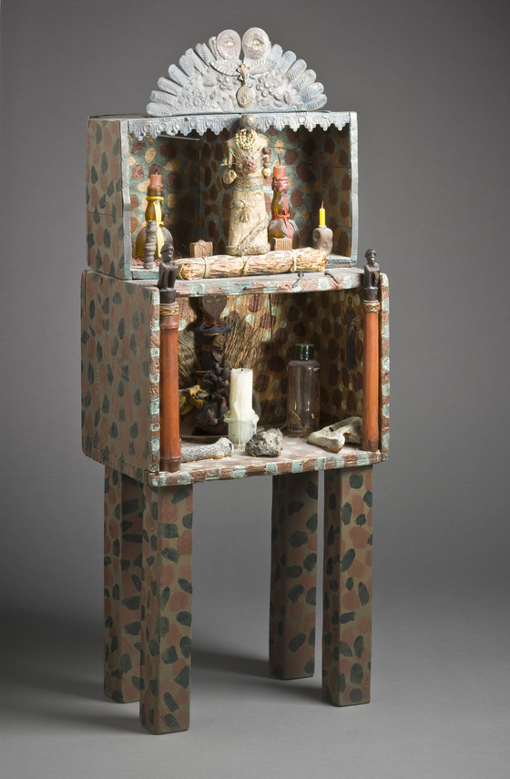 IMAGE: BETYE SAAR, GRIS GRIS GUARDIAN, 1990-93.
©BETYESAAR, COURTESY OF THE ARTIST AND ROBERTS PROJECTS, LOS ANGELES.