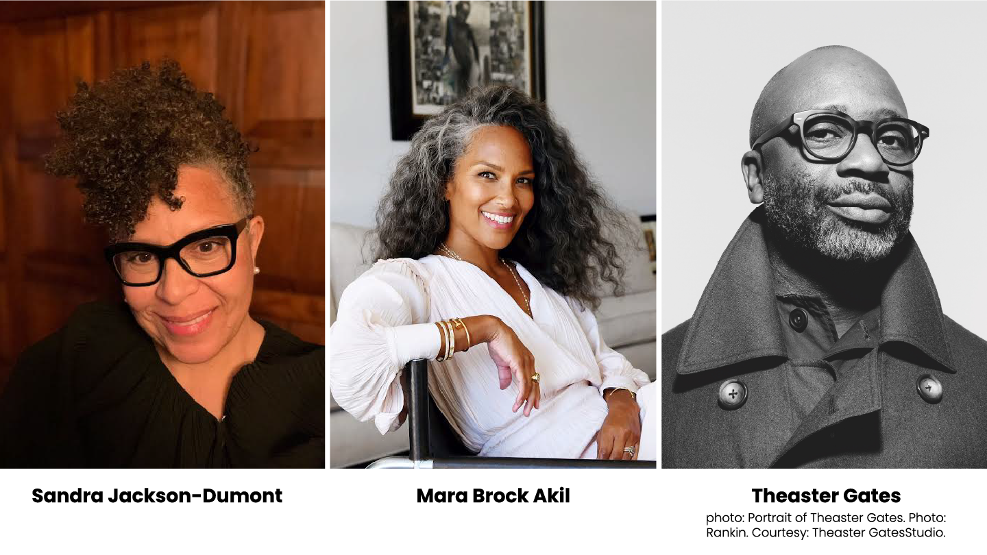 Day 2 KEYNOTE: Spatial Practice: Designing for Black Creative Autonomy and Care | A Conversation with Mara Brock Akil and Theaster Gates. Moderated by Sandra Jackson-Dumont.